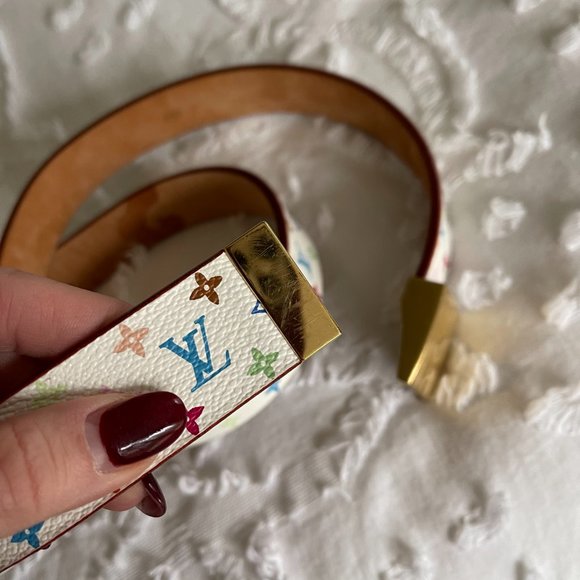 LOUIS VUITTON LB1003 Monogram Multicolor belt SIZE 90/36 - Picture 4 of 10